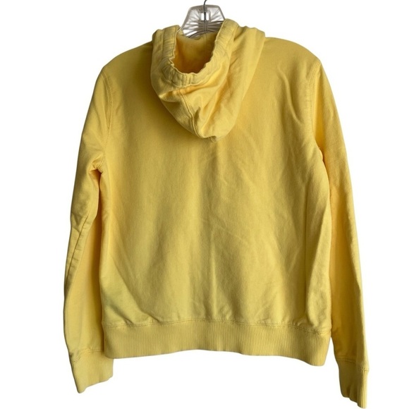 Lauren Ralph Lauren Yellow Cotton Button Front Hooded Jacket Y2K Sweatshirt M - Picture 3 of 16